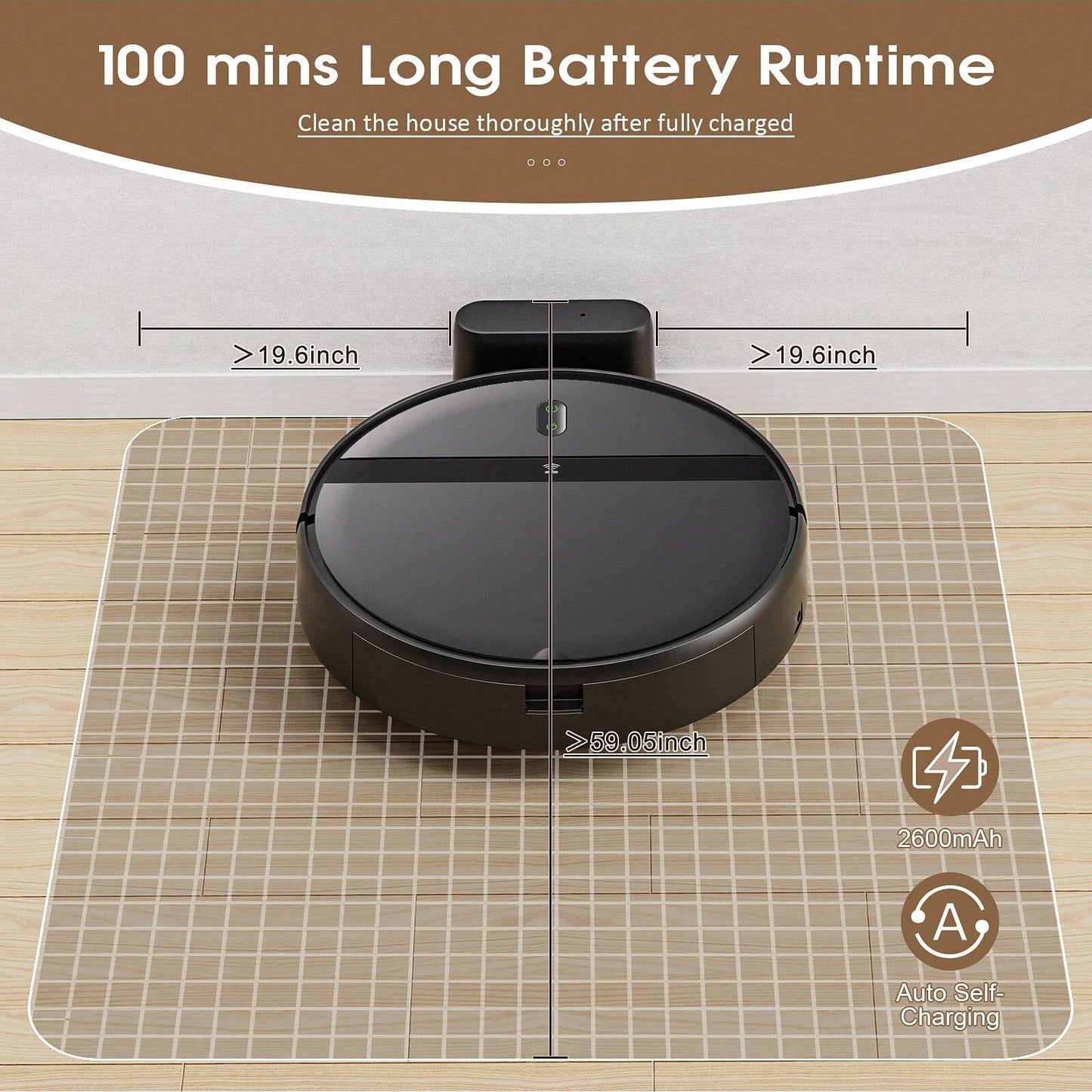 Robot Vacuum Cleaner, Robot Vacuum Cleaner and Mop Combo with 6000Pa Strong Suction, Robotic Vacuum Cleaner, App/Alexa, Robotic Vacuum with Wifi, Self-Charging Mopping Robot Vacuum Cleaner
