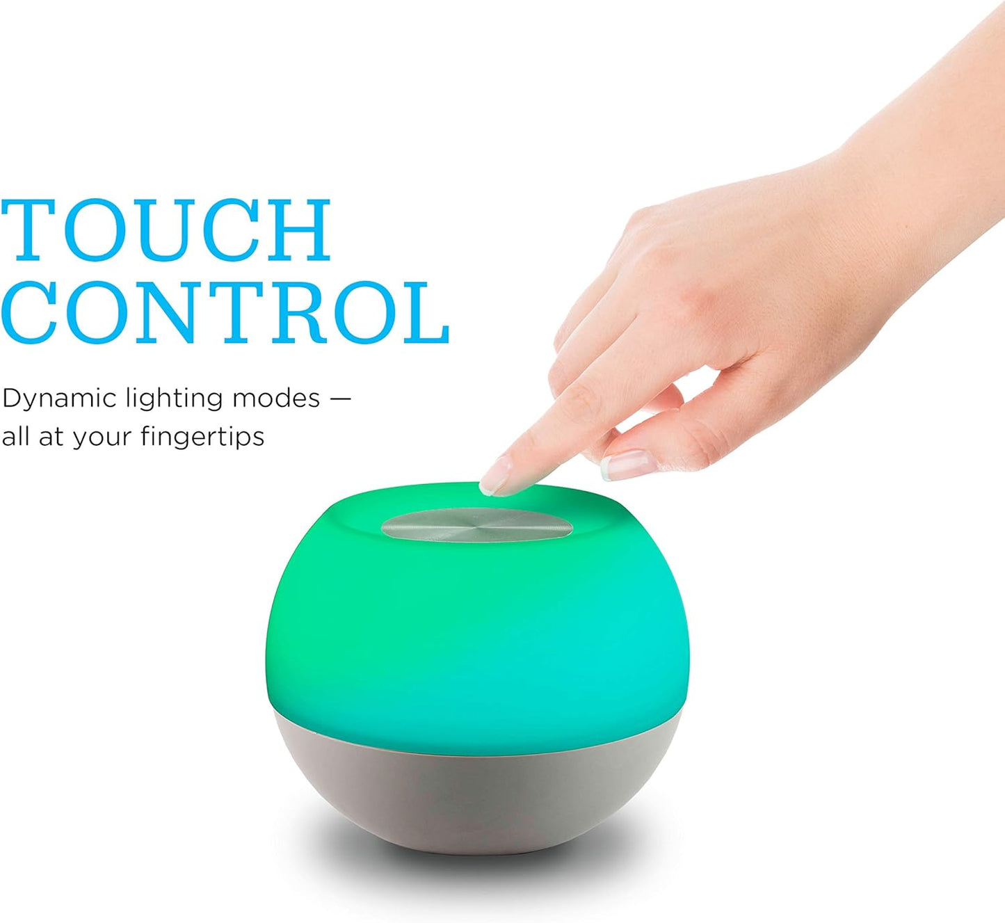 Color-Changing LED Lamp, Modern Night Light, Dimmable White & Vibrant RGB, Touch Sensor On/Off, Compact, Ideal for Bedside, Office, Dorm, Kid'S Room, Gray, 48080