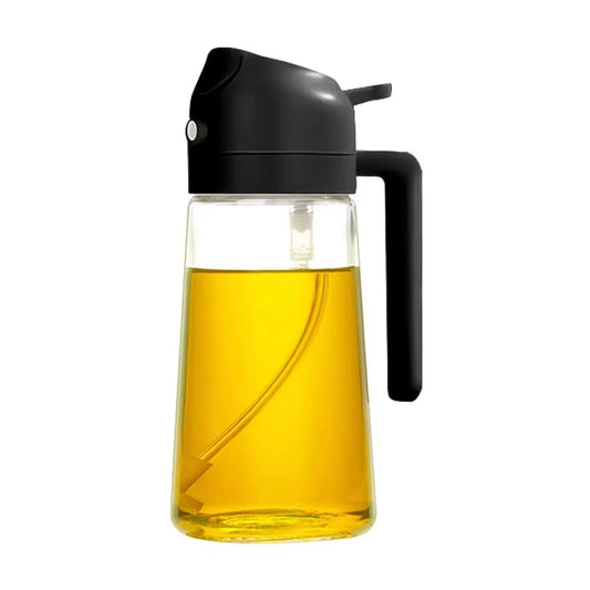 500Ml Oil Empty Bottle 2In1 Sprayer & Pourer Plastic Oil Container Kitchen Cooking Oil Dispenser Vaporizer Cruet for Camping BBQ