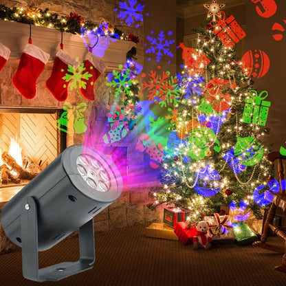 LED Christmas Projector Light Laser Landscape Xmas Moving Fairy Lamp Home Decor