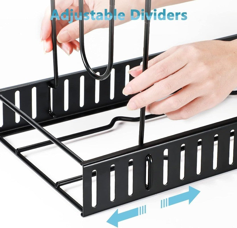 Pots and Pans Organizer for Cabinet 8 Tier Adjustable Pot Rack with 3 DIY Method