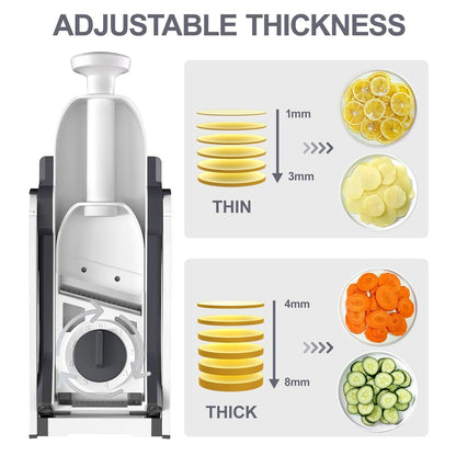 Mandoline Food Slicer, Adjustable Slices 0.1-8Mm, Gray
