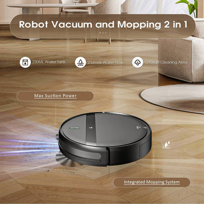 Robot Vacuum Cleaner, Robot Vacuum Cleaner and Mop Combo with 6000Pa Strong Suction, Robotic Vacuum Cleaner, App/Alexa, Robotic Vacuum with Wifi, Self-Charging Mopping Robot Vacuum Cleaner