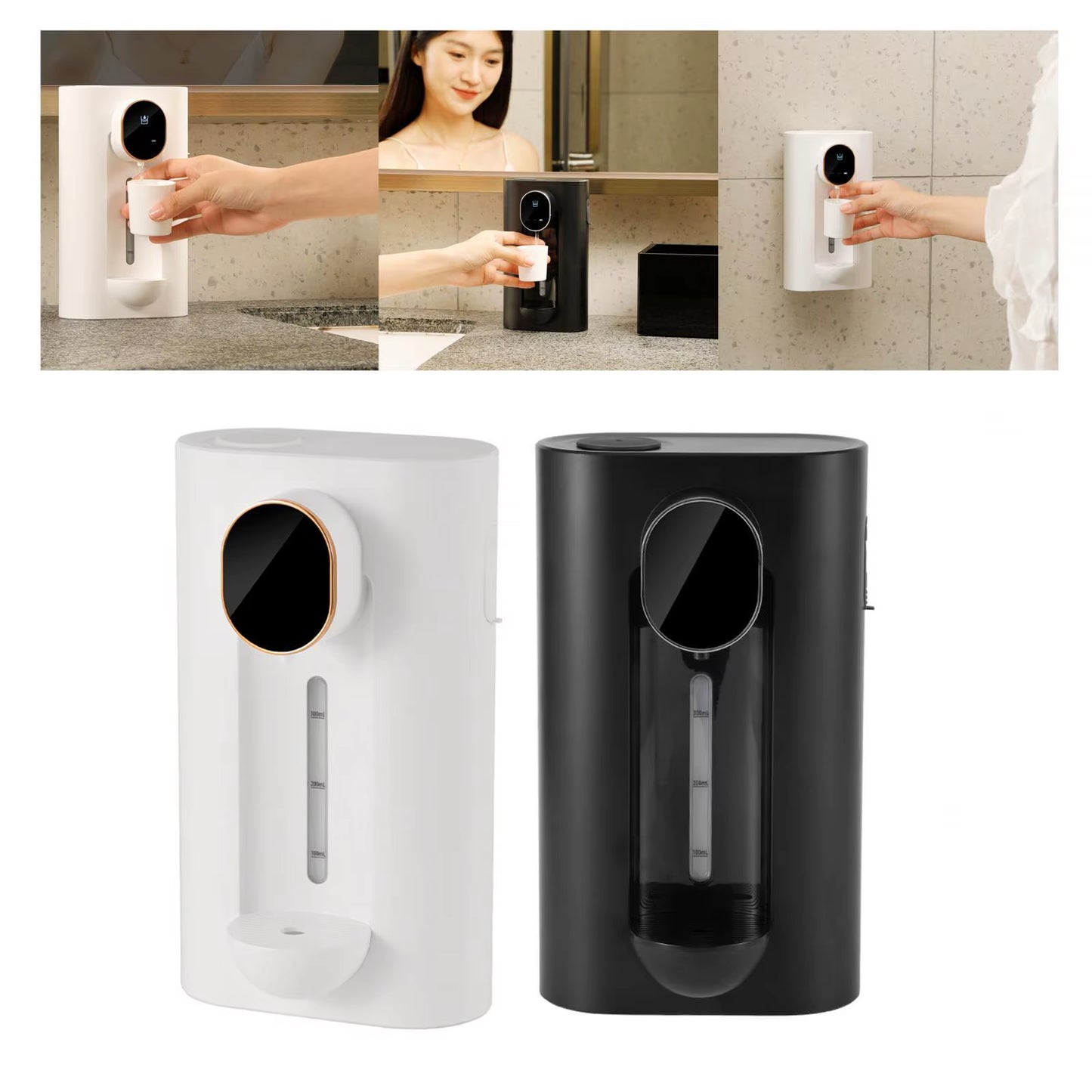 Touchless Automatic Mouthwash Dispenser 3 Levels Adjustable 540Ml Mouth Wash Dispenser for Cafe Kitchen Hotel Restroom Bathroom