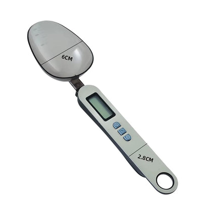 25Cm LCD Digital Kitchen Scale with Two Spoon Head Measuring Food Flour Digital Spoon for Milk Coffee Kitchen Tools 500G/0.3G
