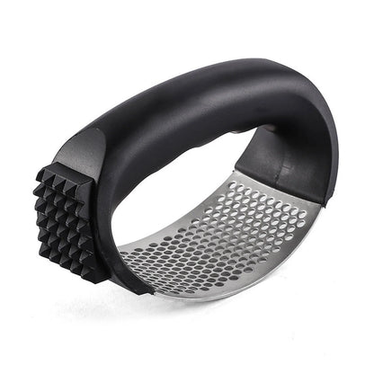 Upgrade Stainless Steel Garlic Presser Garlic Press Rocker Garlic Mincer Garlic Crusher with Peeler and Cleaning Brush Stainless Steel Garlic Mincer