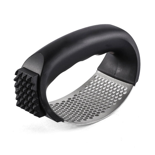 Upgrade Stainless Steel Garlic Presser Garlic Press Rocker Garlic Mincer Garlic Crusher with Peeler and Cleaning Brush Stainless Steel Garlic Mincer