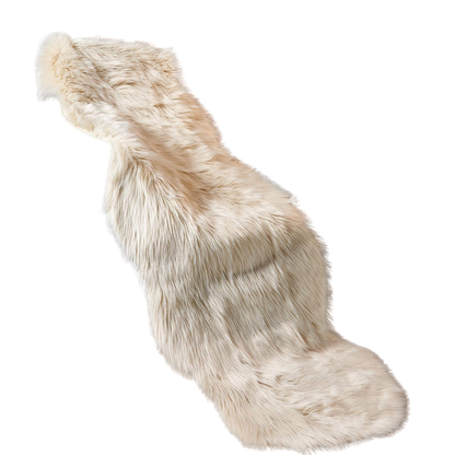 Ultra-Soft Beige Faux Fur Rug