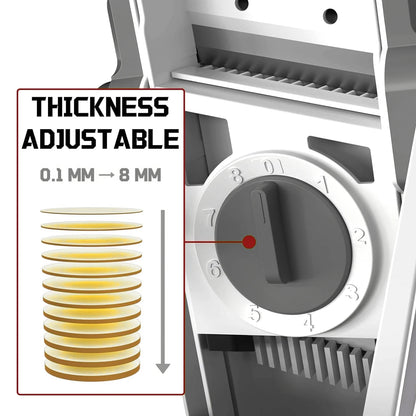 Mandoline Food Slicer, Adjustable Slices 0.1-8Mm, Gray