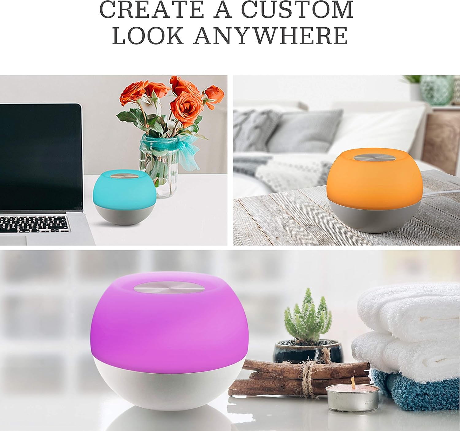 Color-Changing LED Lamp, Modern Night Light, Dimmable White & Vibrant RGB, Touch Sensor On/Off, Compact, Ideal for Bedside, Office, Dorm, Kid'S Room, Gray, 48080