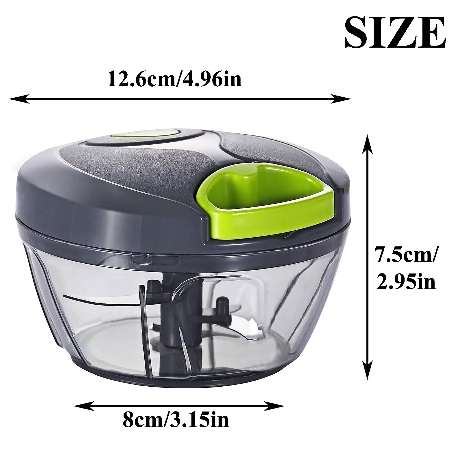 Cambom Manual Food Chopper Vegetable Cutter, Hand String Vegetable Chopper Onions Cutter for Vegetable Fruits Nuts BPA Free Food Safe Material