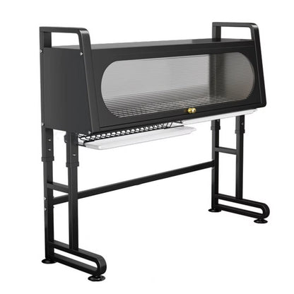 Over Sink Dish Rack Adjustable Height Sink Rack with Tableware Holder Hooks Chopping Board Holder Kitchen Storage for Drying