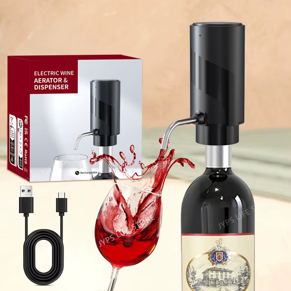 Rechargeable Electric Wine Aerator Dispenser Automatic Wine Decanter Intelligent Electric Wine Dispenser Party Kitchen Tool Gift