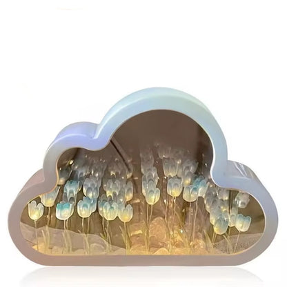 Tulip Cloud LED Night Lamp with Mirror